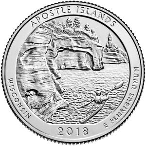 2018 Quarter - S - Apostle Islands - Silver Proof reverse